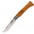 Нож OPINEL №8, углеродистая сталь, рукоять из дерева бука, с чехлом, в деревянной коробке 